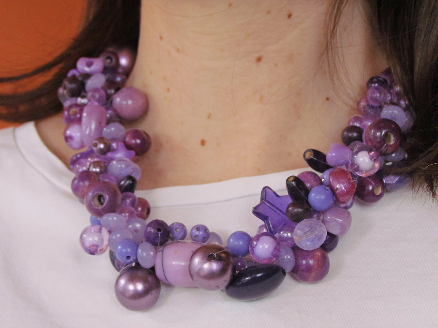 Handgemaakte paarse ketting