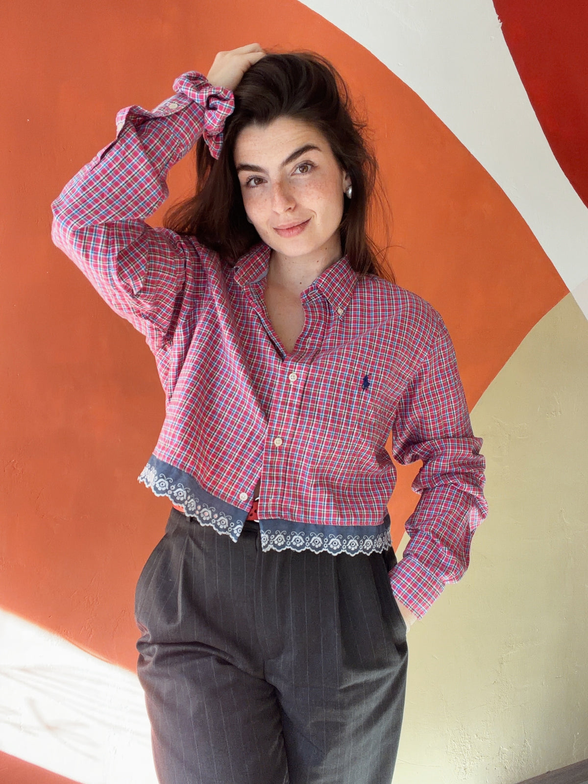 ROXY Raven | Upcycled top & scrunchie - M