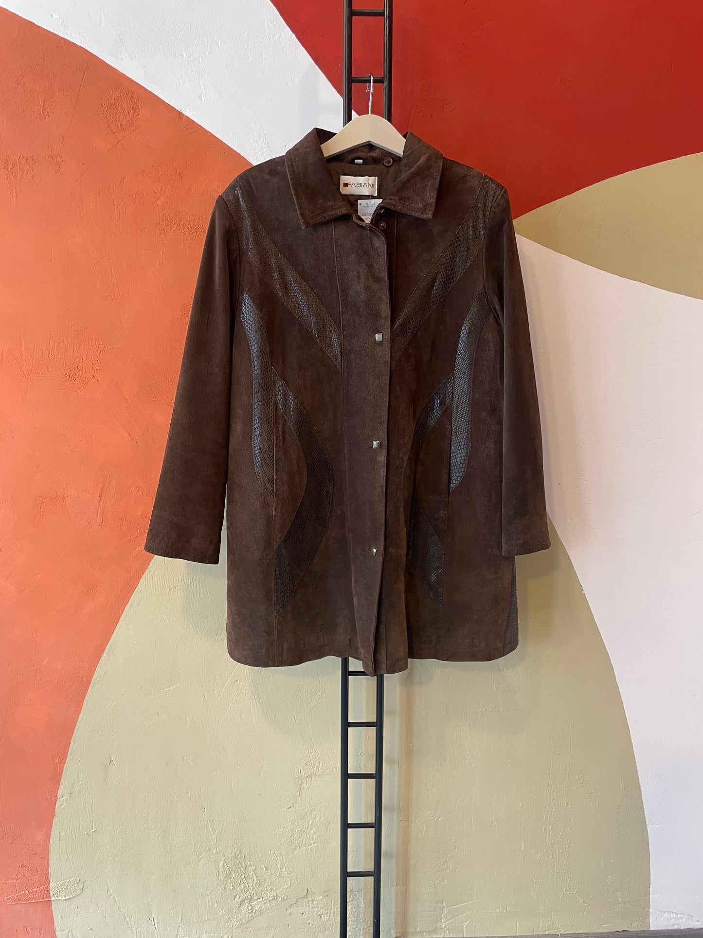 Vintage leren jas (M/L)