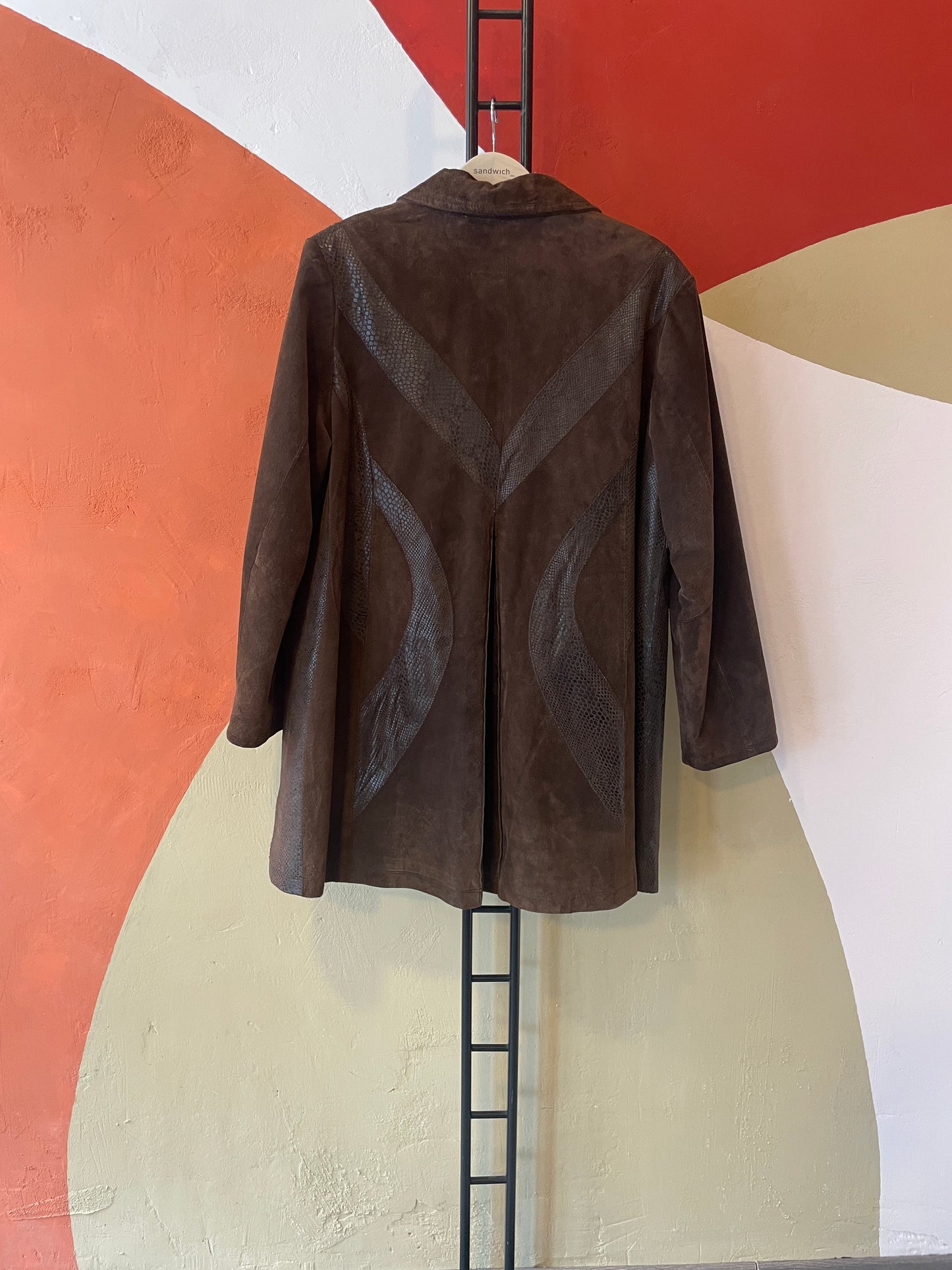 Vintage leren jas (M/L)
