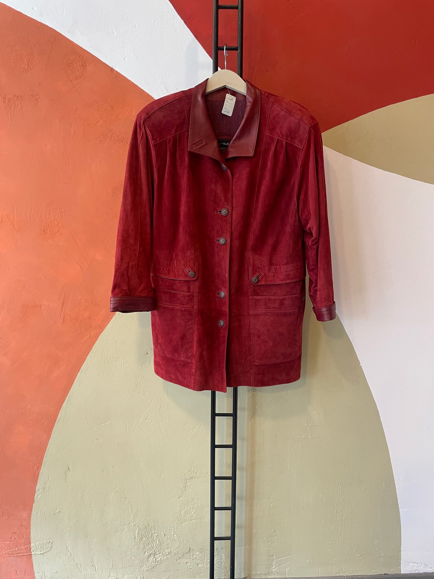 Vintage leren jas (M/L)
