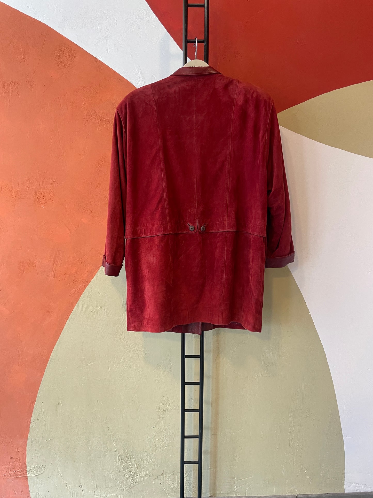 Vintage leren jas (M/L)