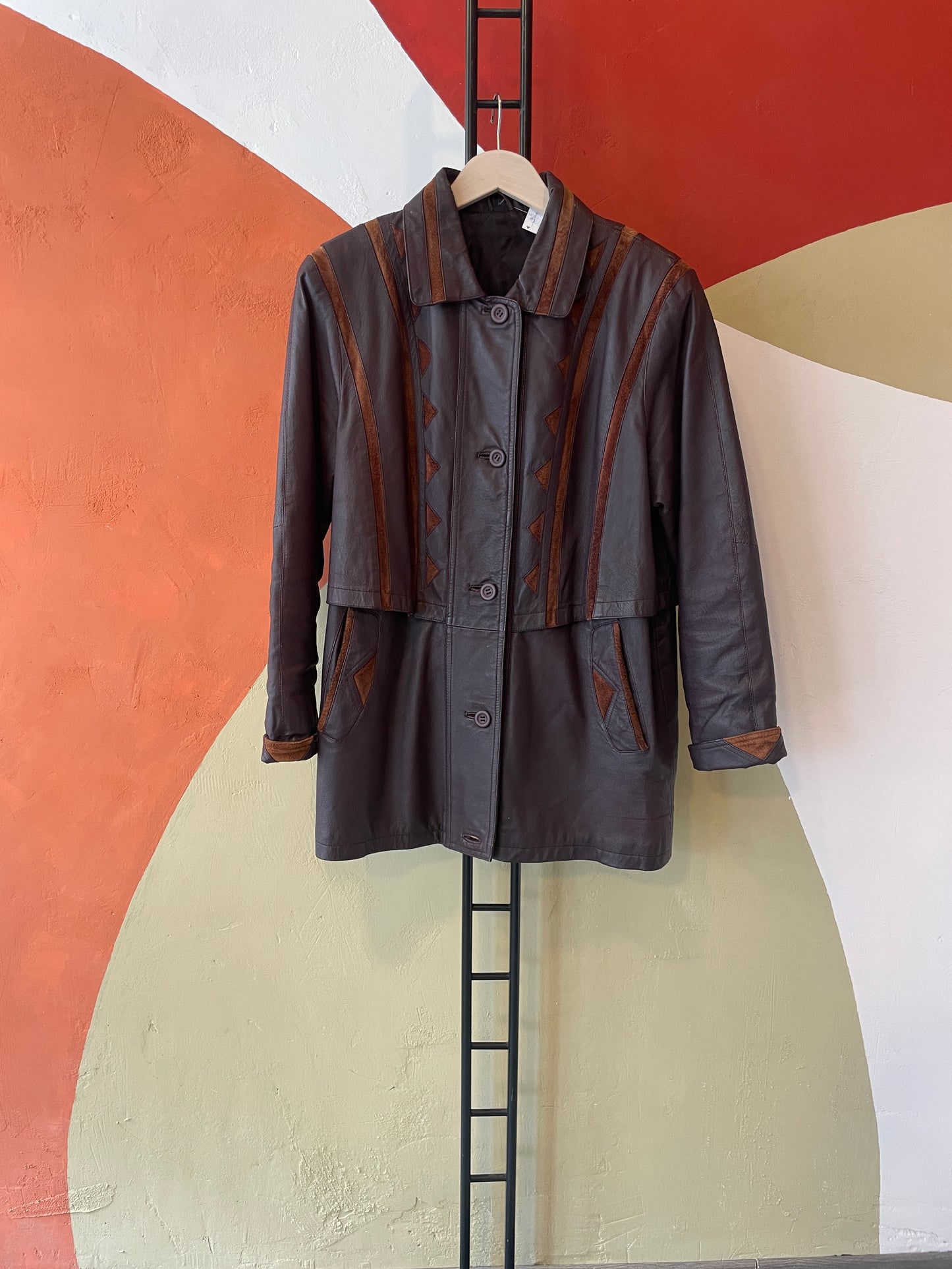 Vintage leren jas (M/L)