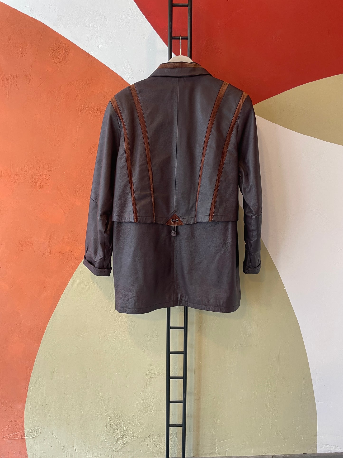 Vintage leren jas (M/L)