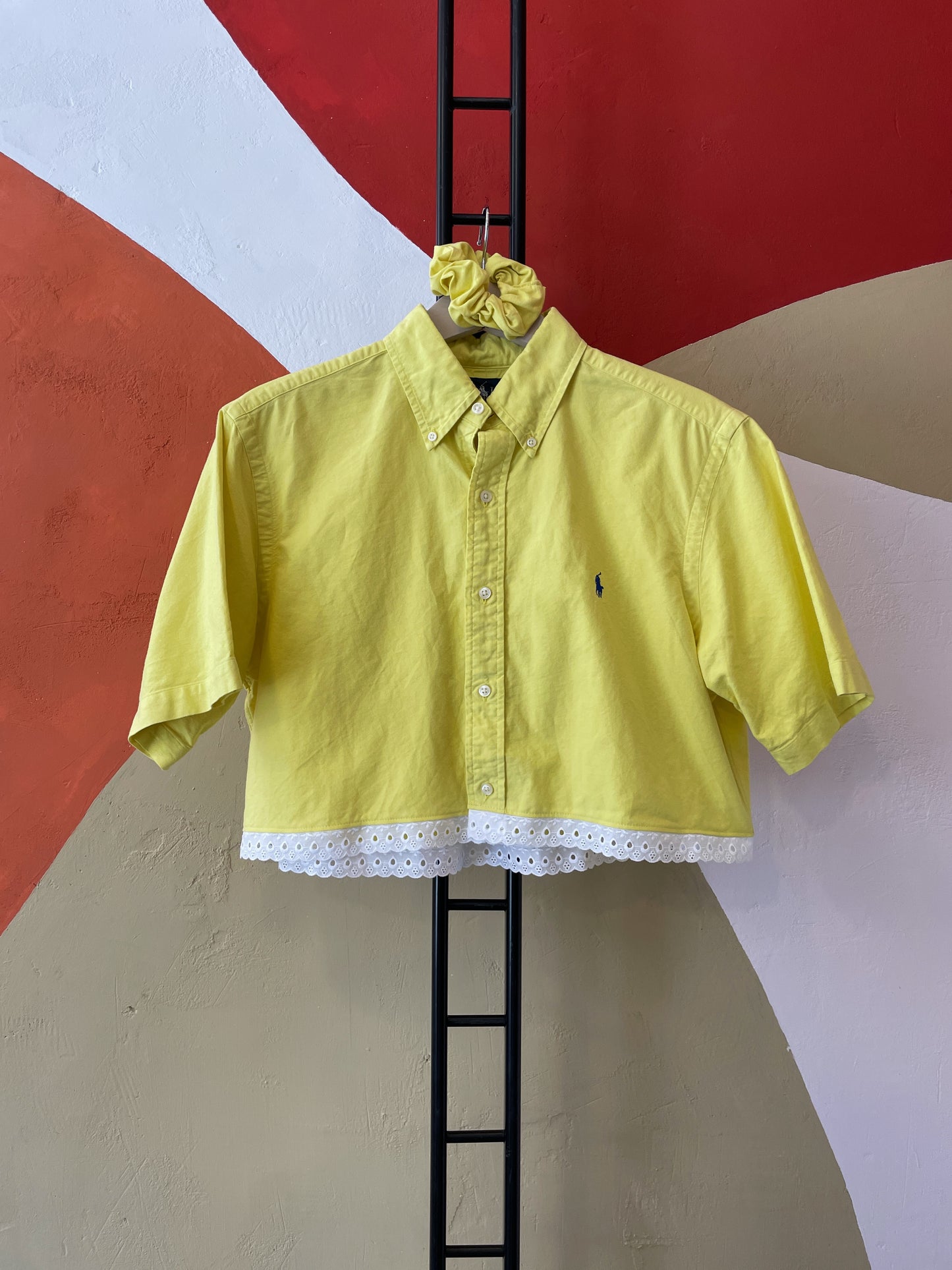 Ralph Lauren Upcycled top & scrunchie - M