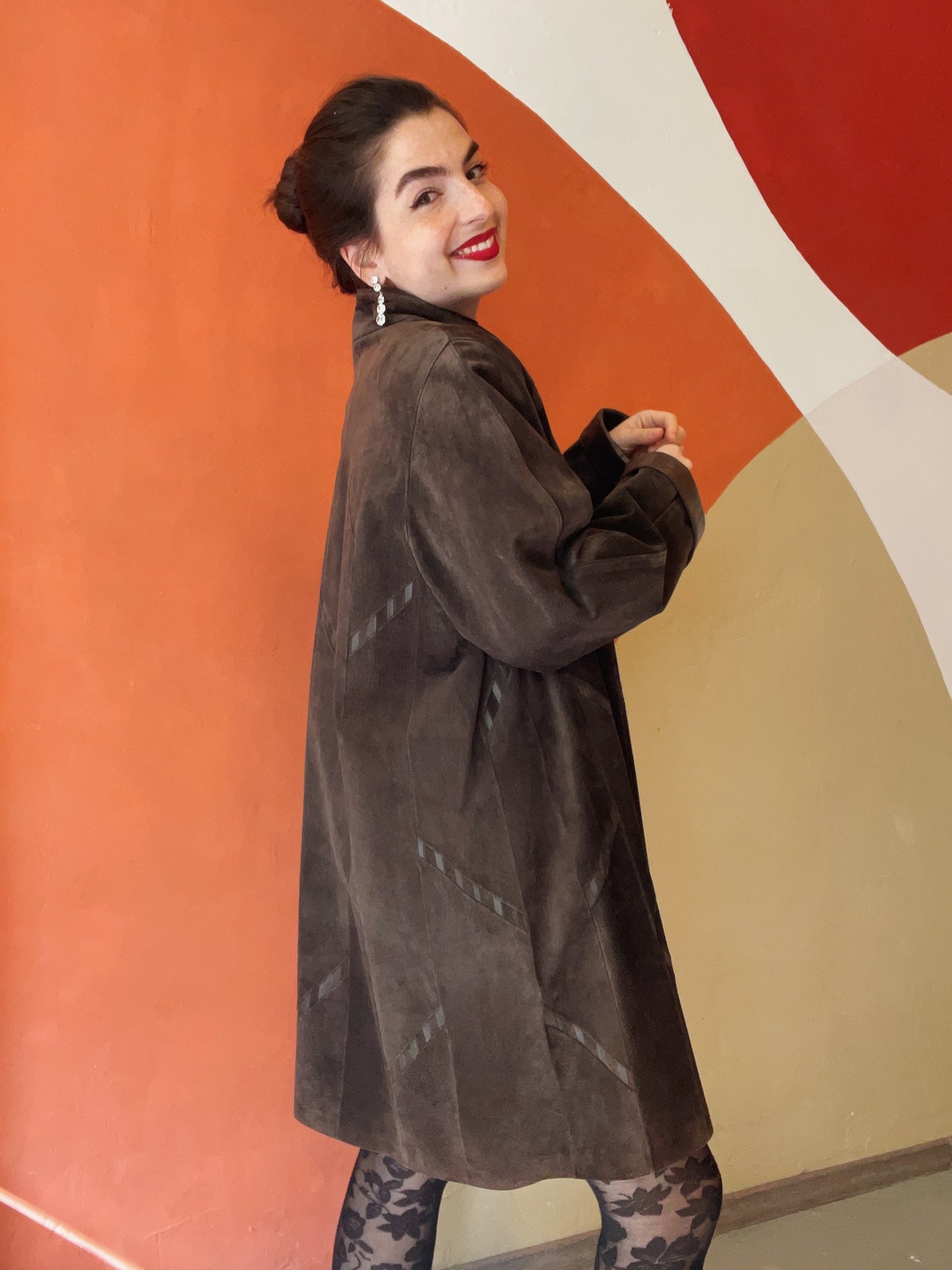 Sally suède leren jas - L