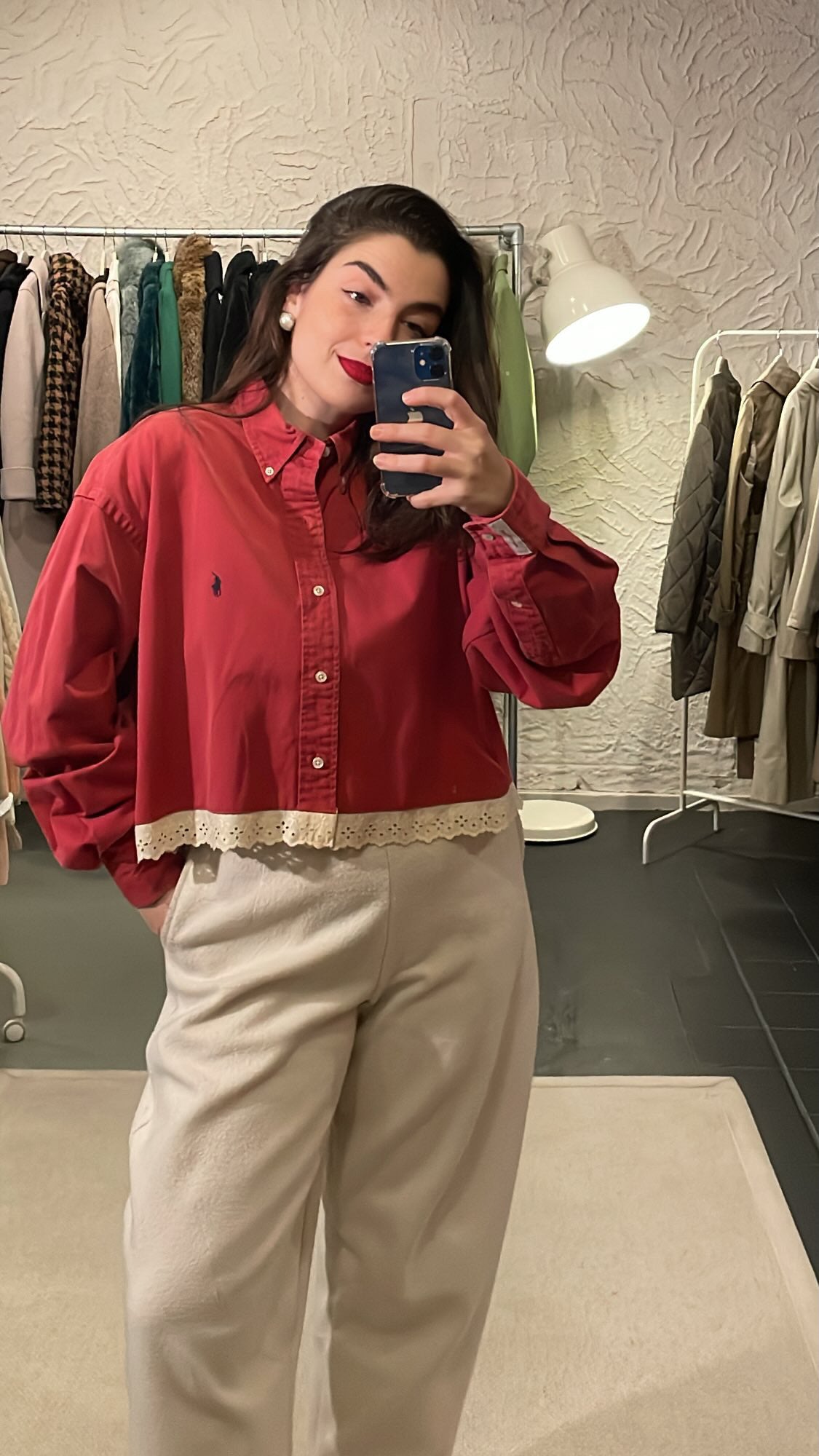 ROXY Rouge | Upcycled top & scrunchie - XL
