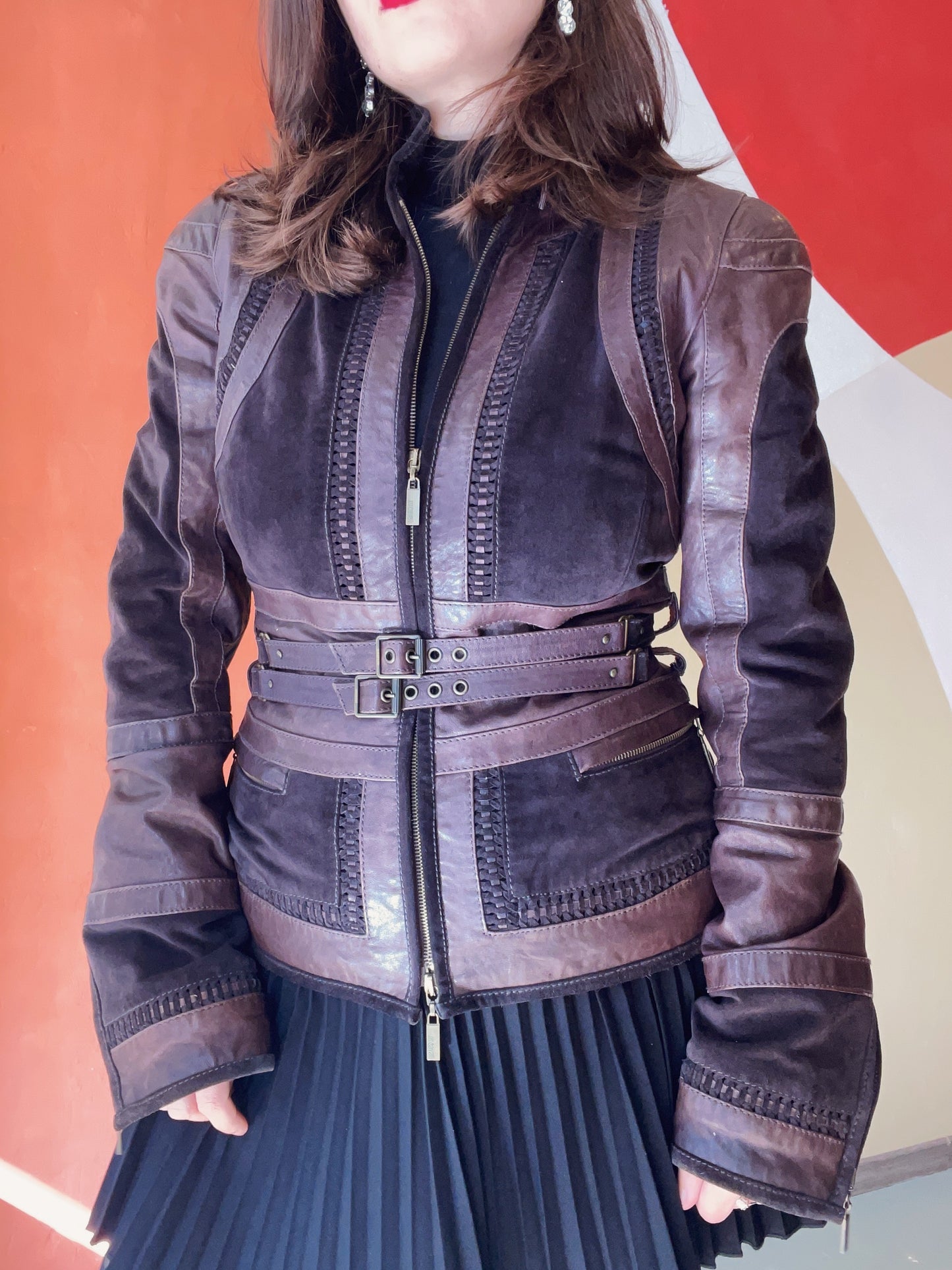 Just Cavalli leren jack - XS