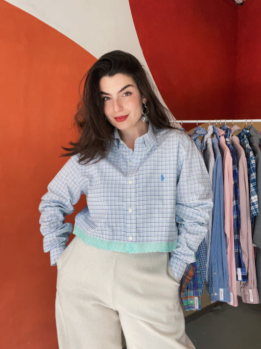 ROXY | Upcycled top & scrunchie - L