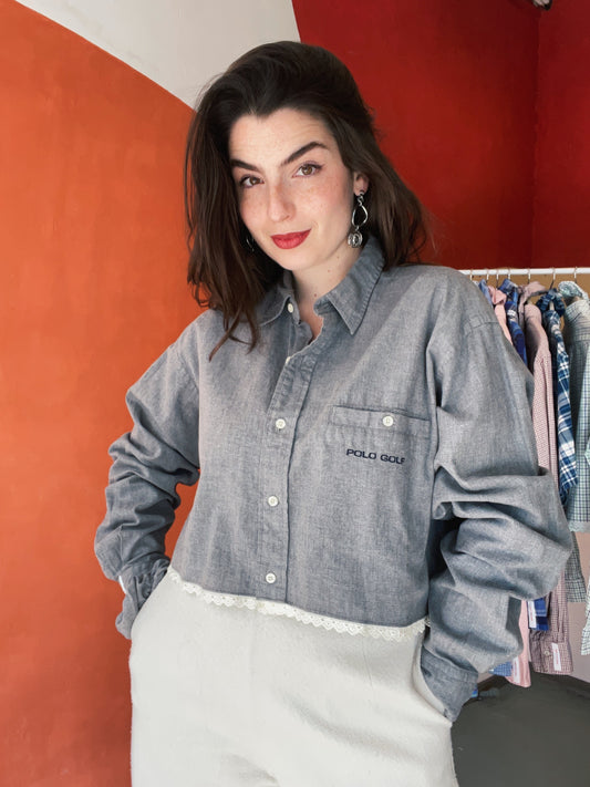 ROXY | Upcycled top & scrunchie - L