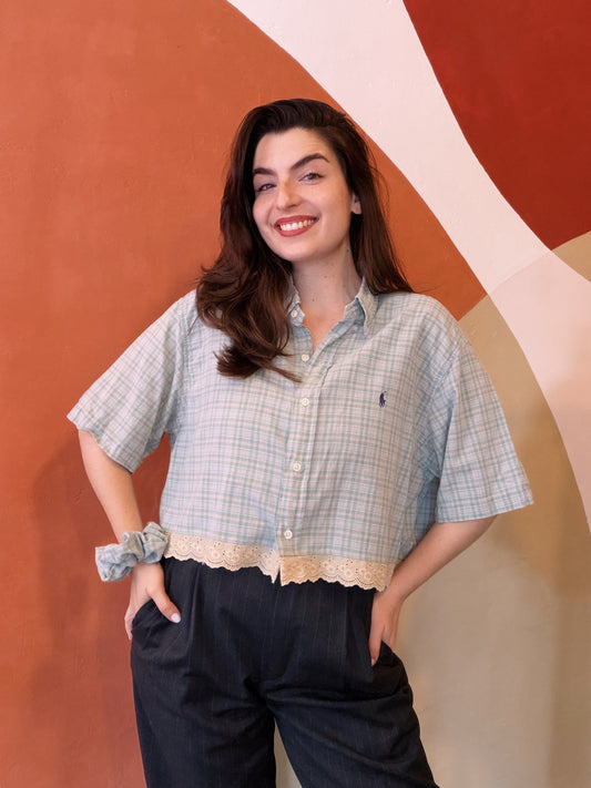 ROXY River | Upcycled top & scrunchie - L
