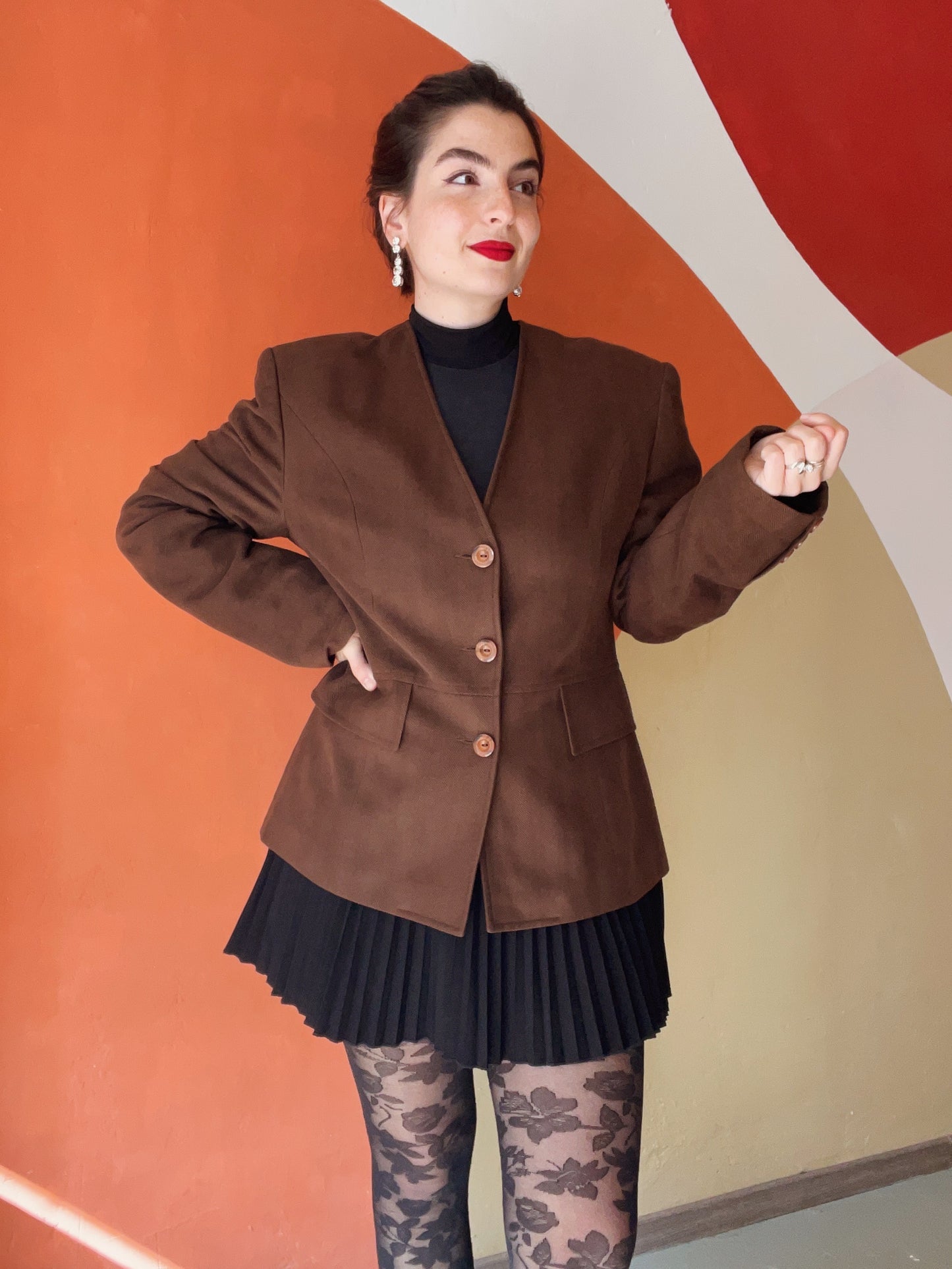 Bea bruine blazer - L