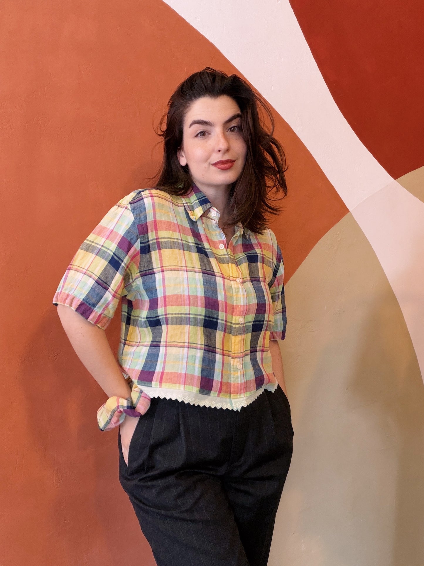 ROXY Rue | Upcycled top & scrunchie - M