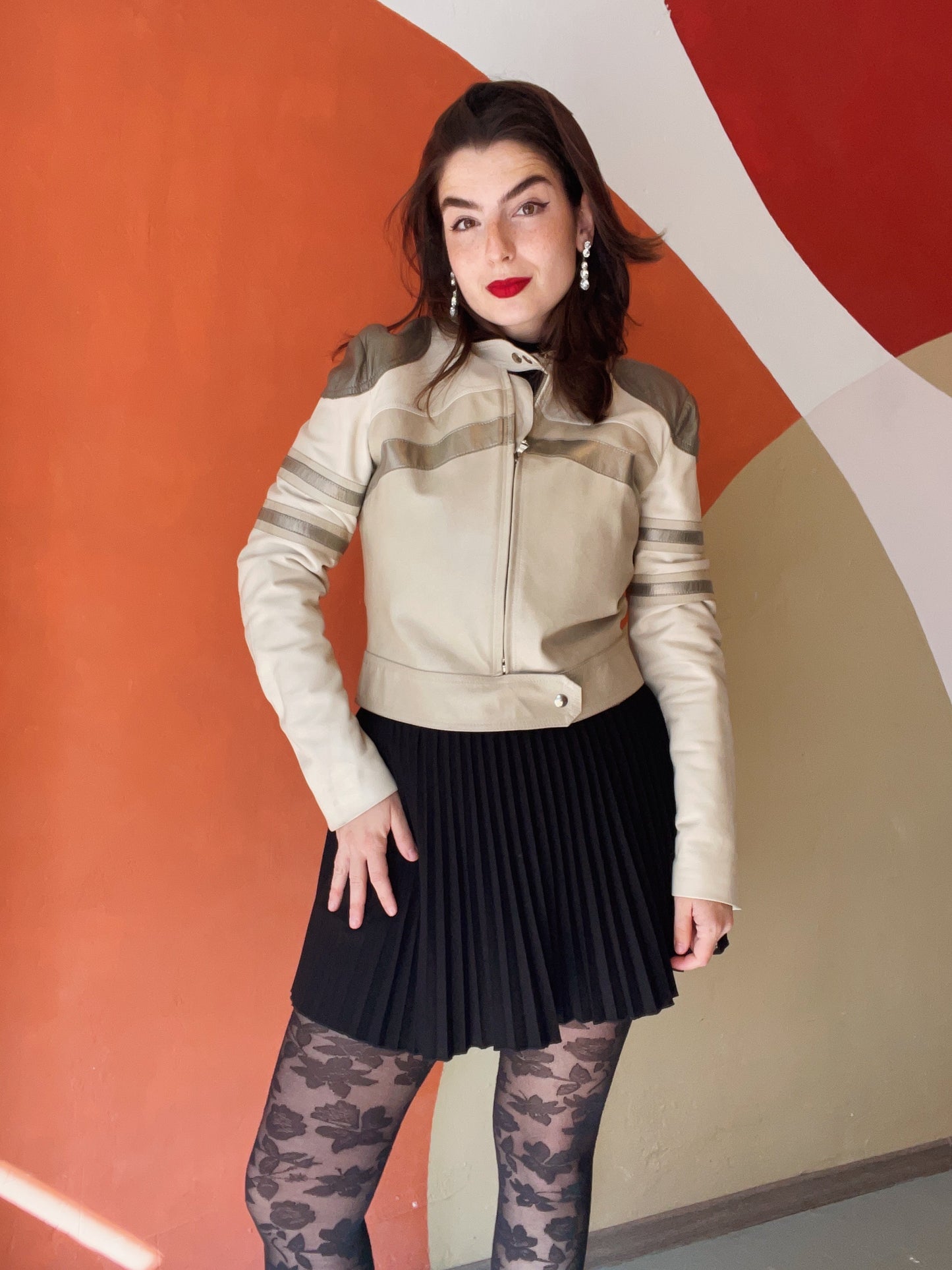 Lara leren motorjack - s