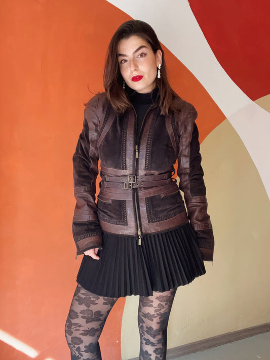Just Cavalli leren jack - XS