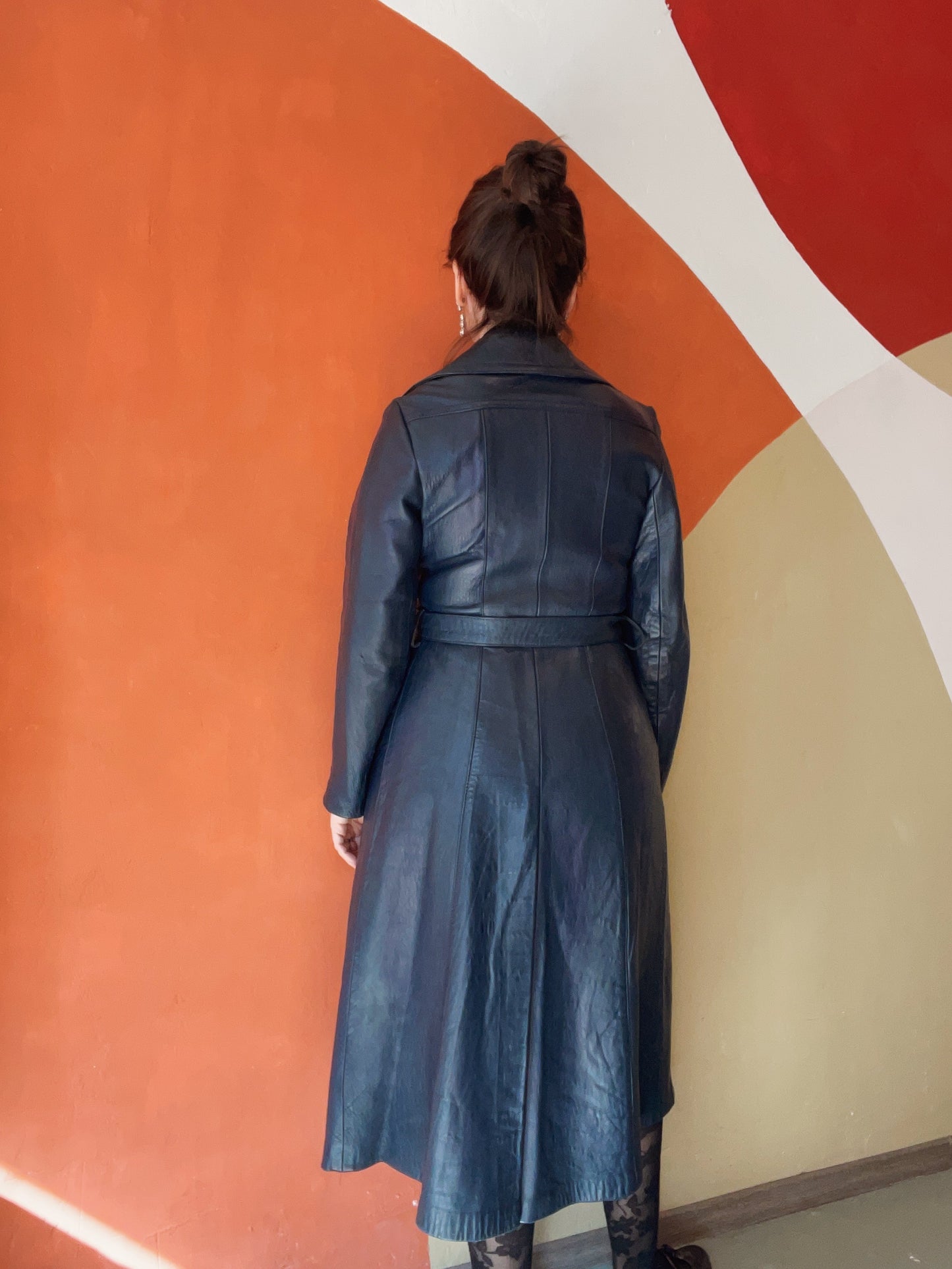 Esme leren trenchcoat - xs