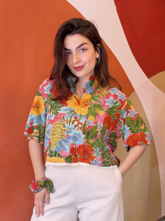 ROXY Rixt | Upcycled top & scrunchie - L