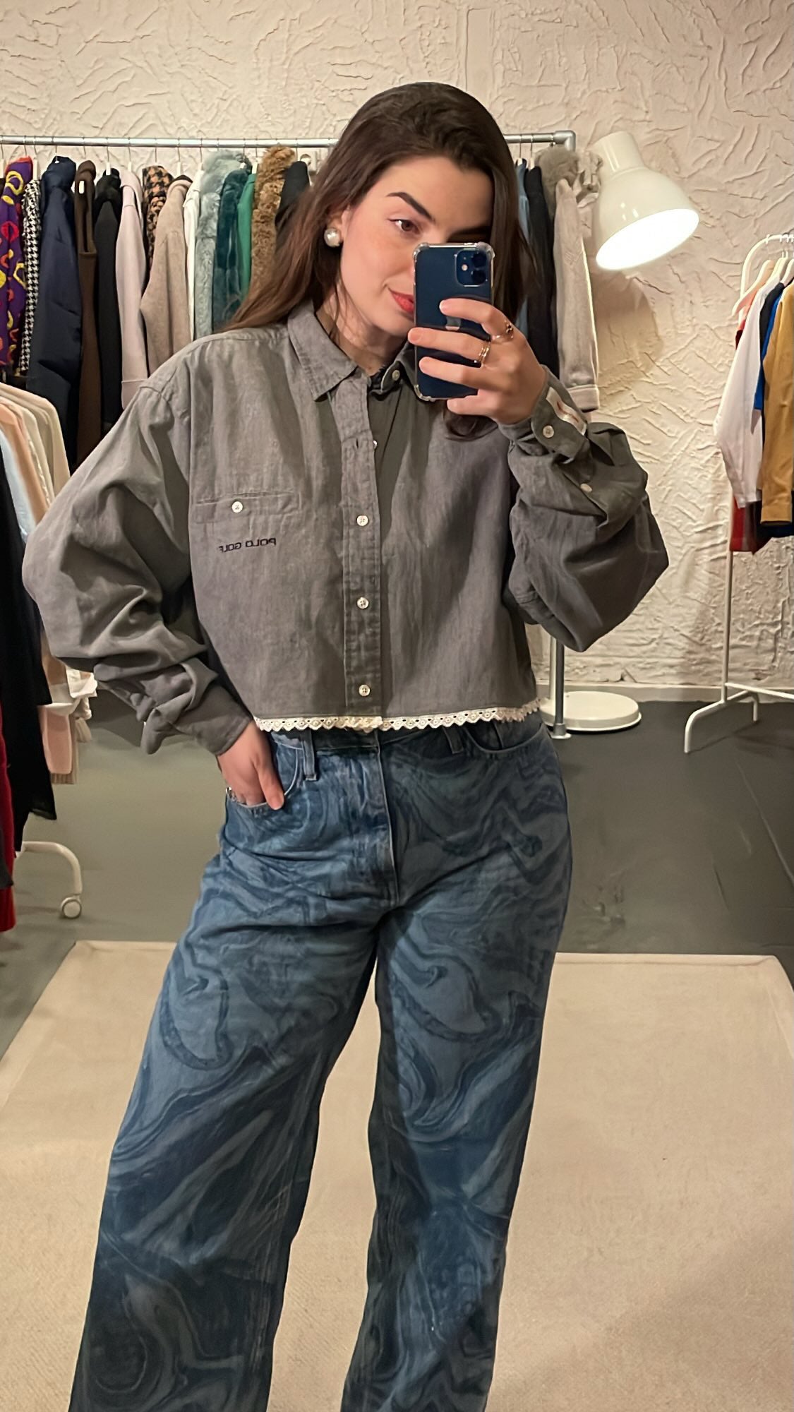 ROXY | Upcycled top & scrunchie - L