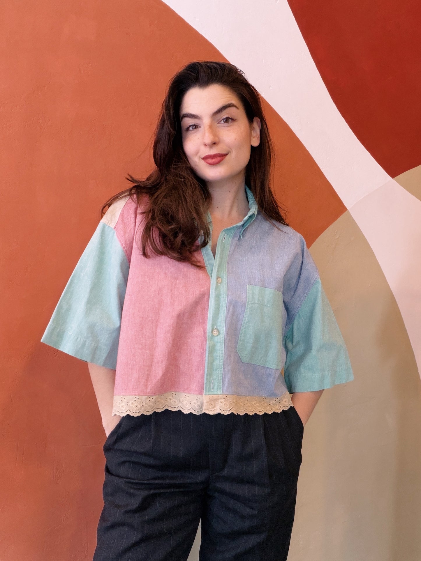 ROXY Róisín | Upcycled top & scrunchie - L