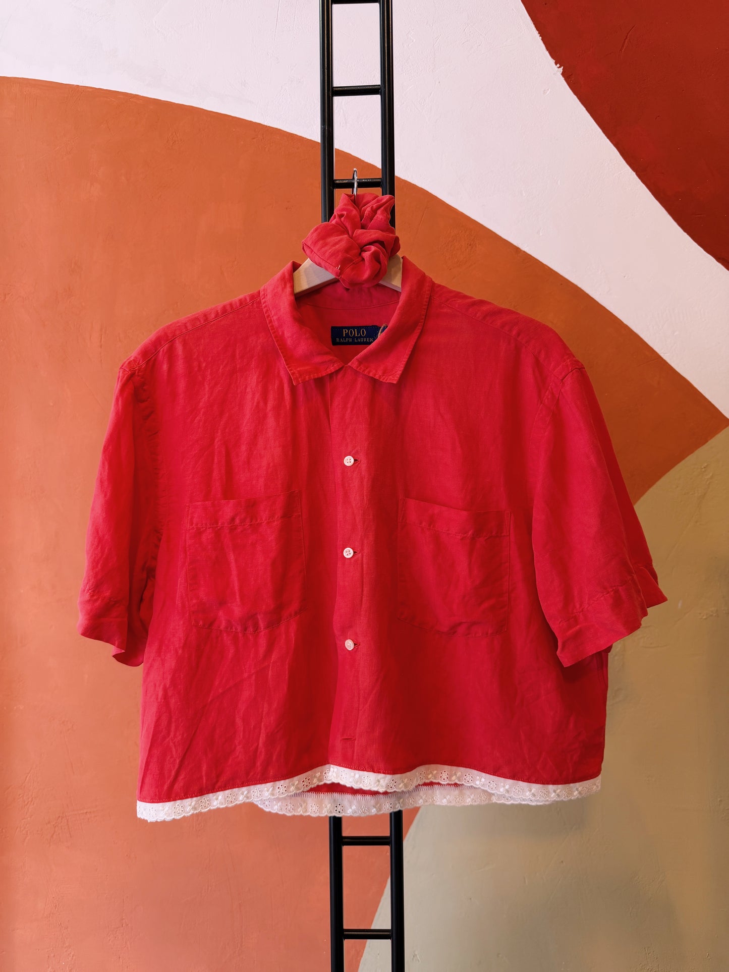 ROXY Ruby | Upcycled top & scrunchie - L