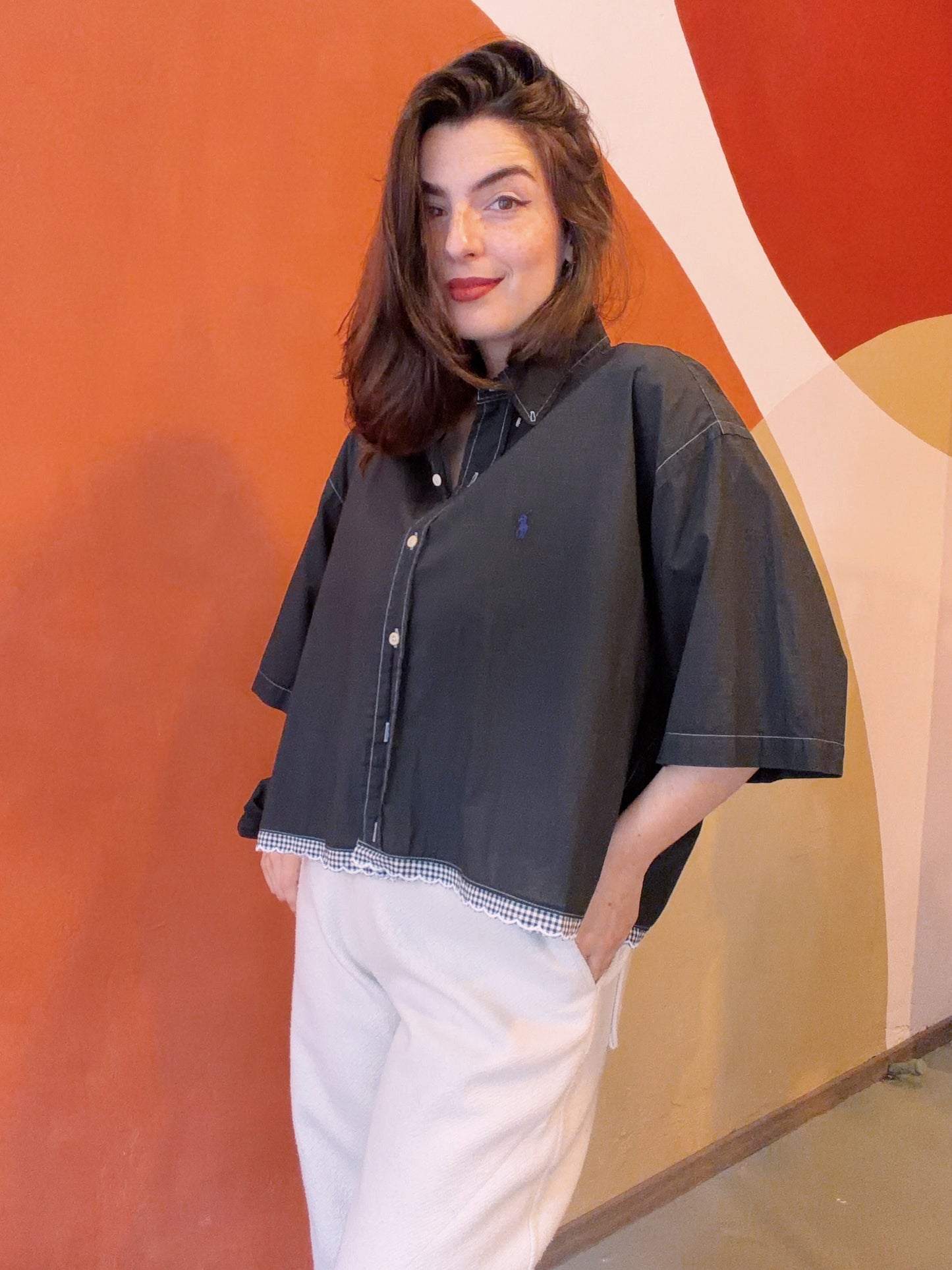 ROXY Raaf | Upcycled top & scrunchie - XL