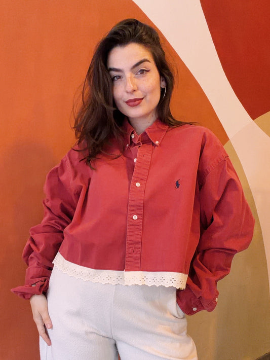 ROXY Rouge | Upcycled top & scrunchie - XL
