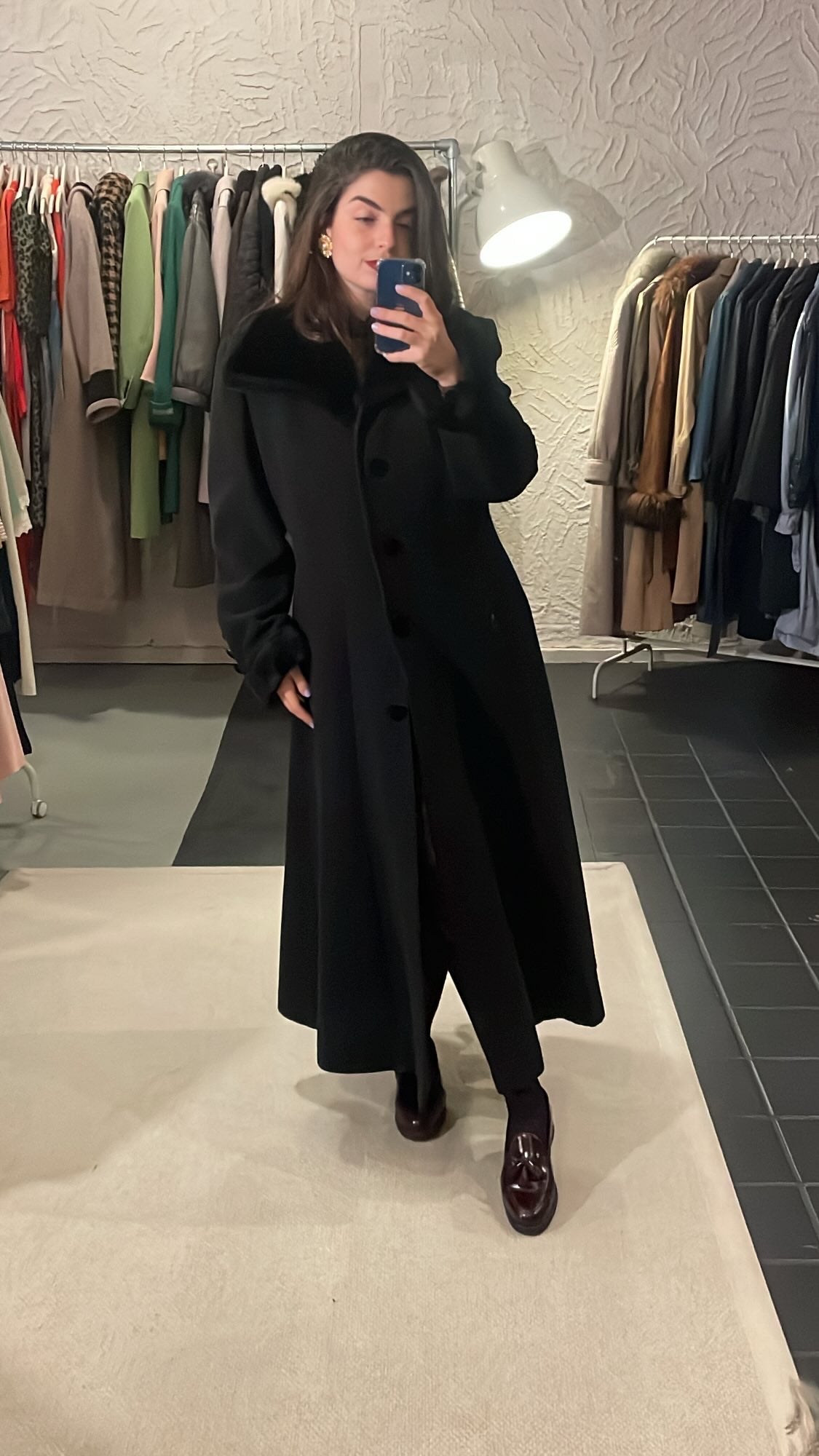 Zinzi zwarte mantel - M