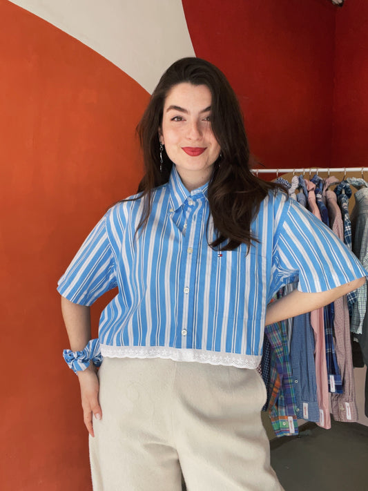 ROXY | Upcycled top & scrunchie - L