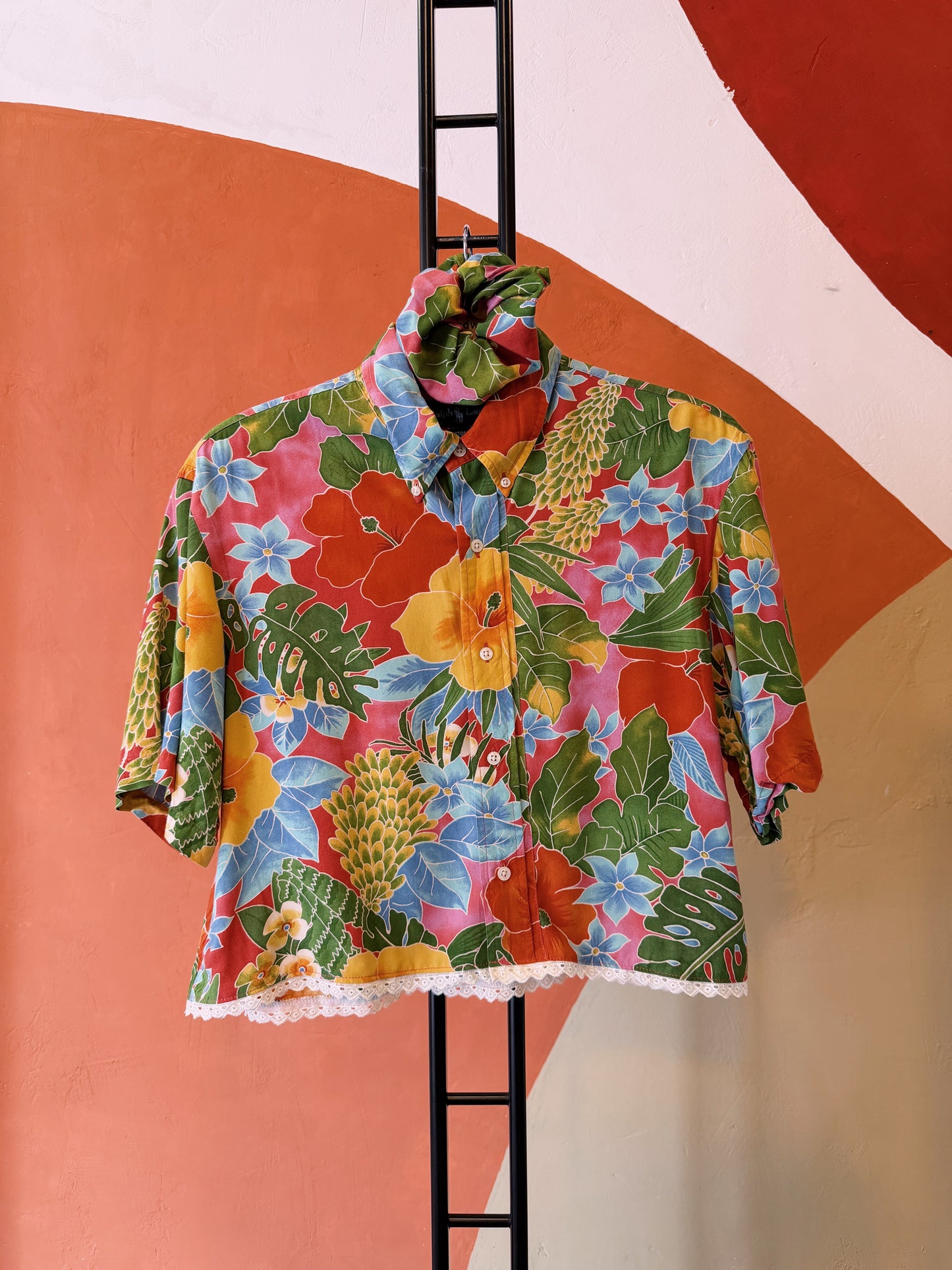 ROXY Rixt | Upcycled top & scrunchie - L