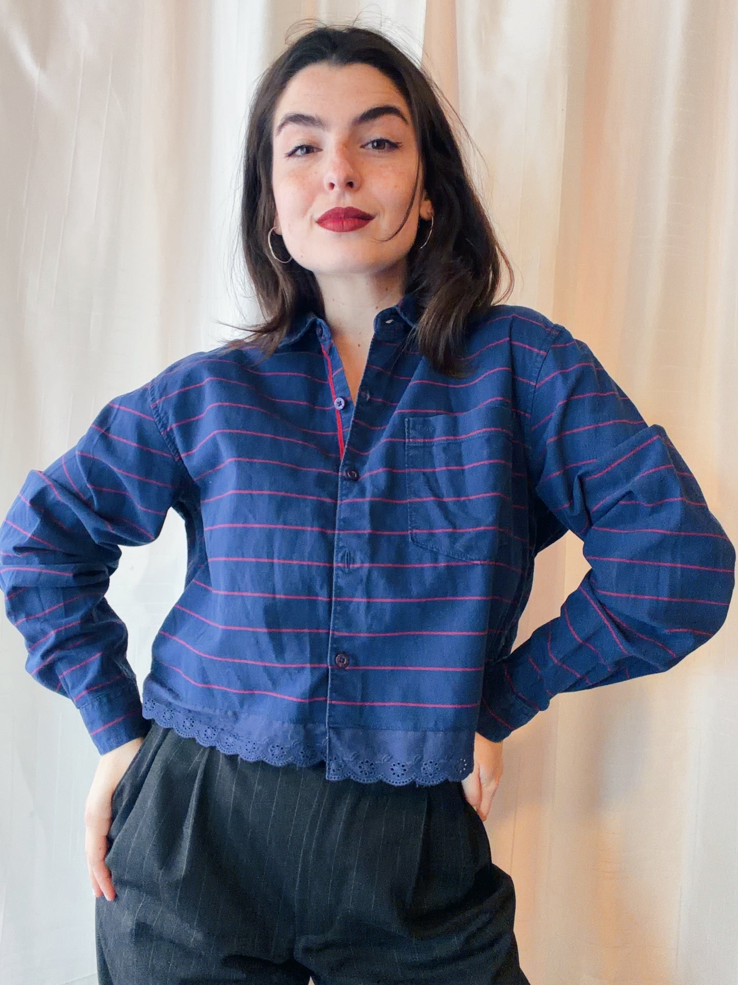 ROXY Rainey | Upcycled top & scrunchie - M