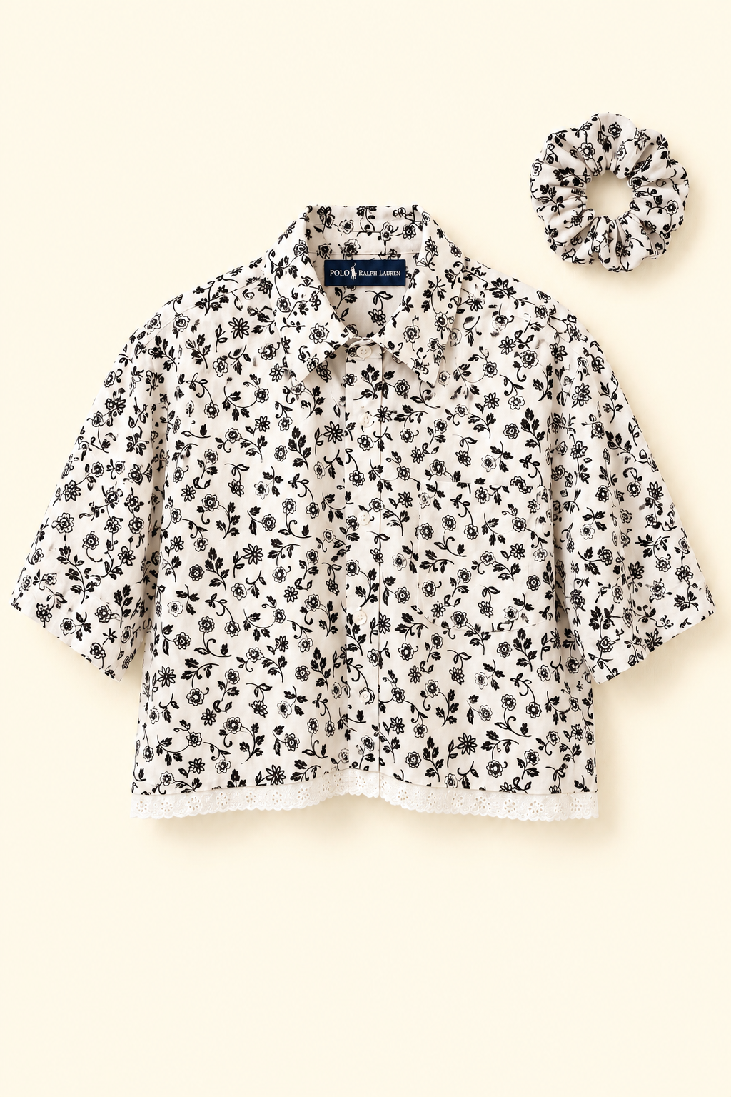 ROXY Rêve | Upcycled top & scrunchie - L