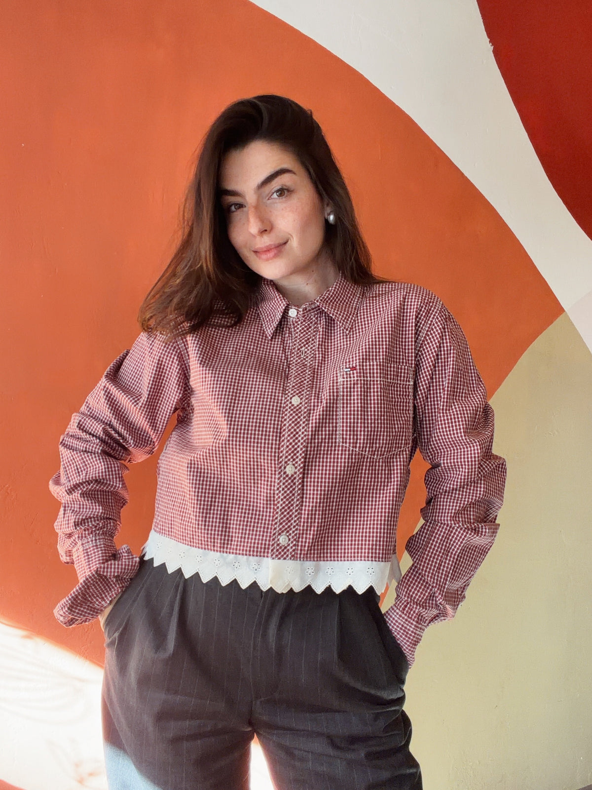 ROXY Raquel | Upcycled top & scrunchie - L