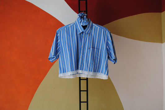ROXY | Upcycled top & scrunchie - L