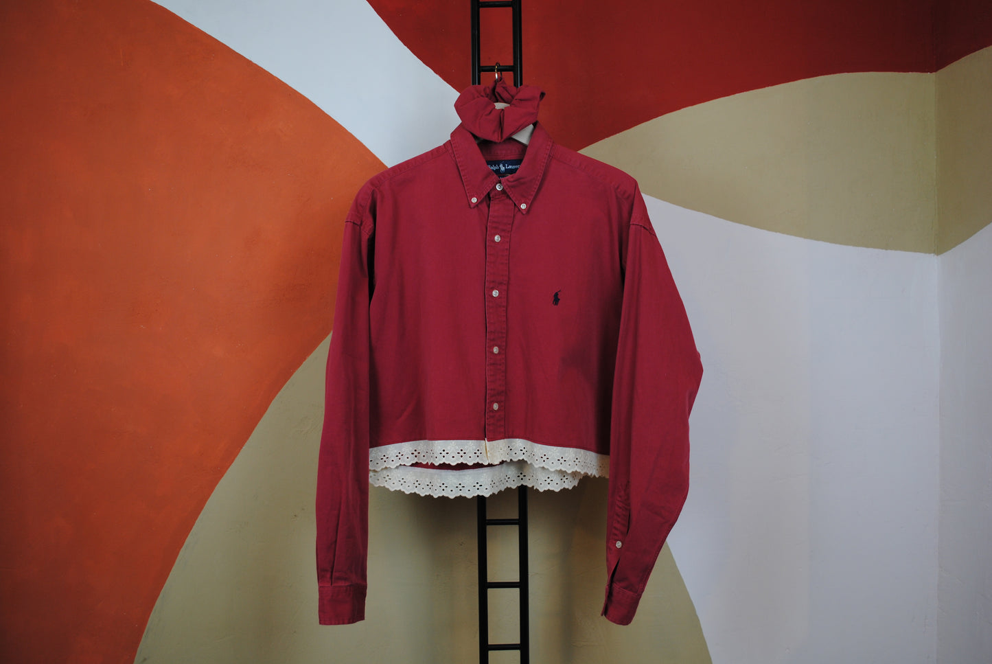 ROXY Rouge | Upcycled top & scrunchie - XL