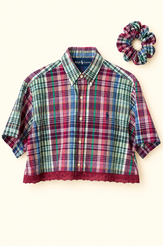 ROXY Renate | Upcycled top & scrunchie - L