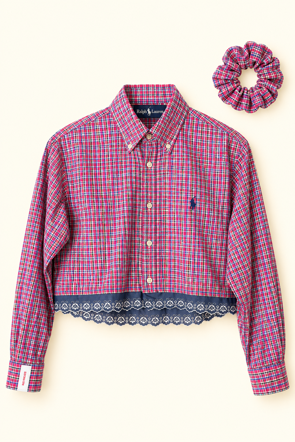ROXY Raven | Upcycled top & scrunchie - M