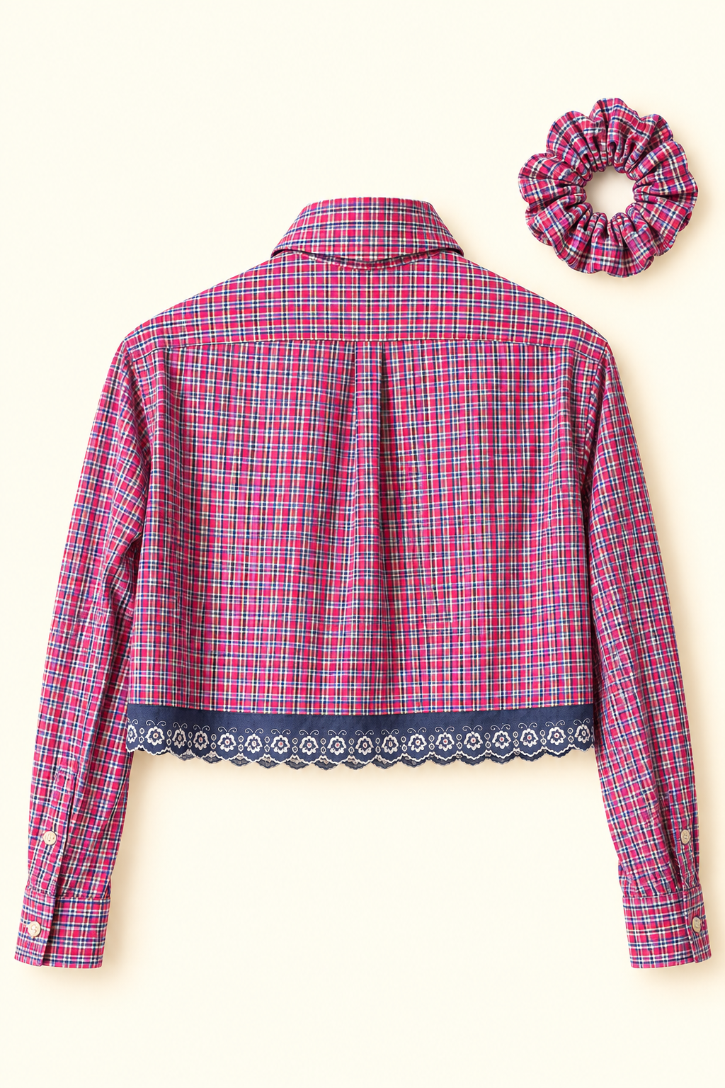 ROXY Raven | Upcycled top & scrunchie - M