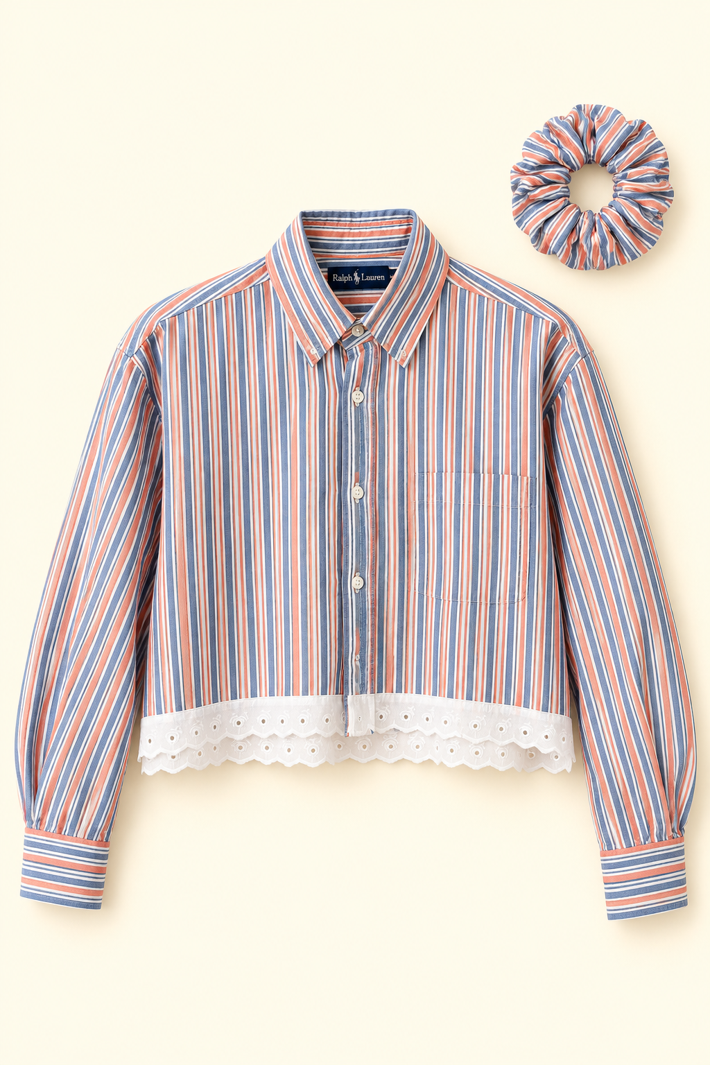 ROXY Roma | Upcycled top & scrunchie - L