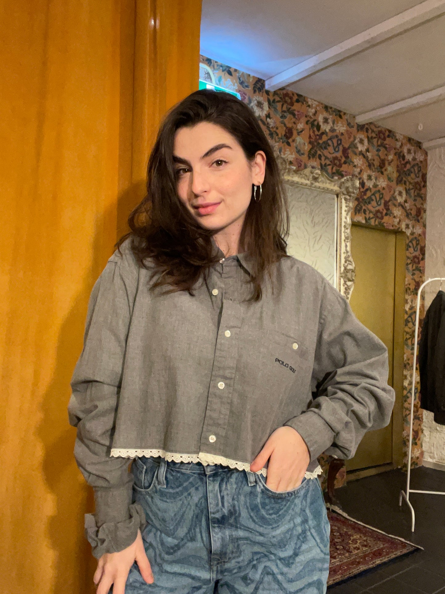 ROXY | Upcycled top & scrunchie - L