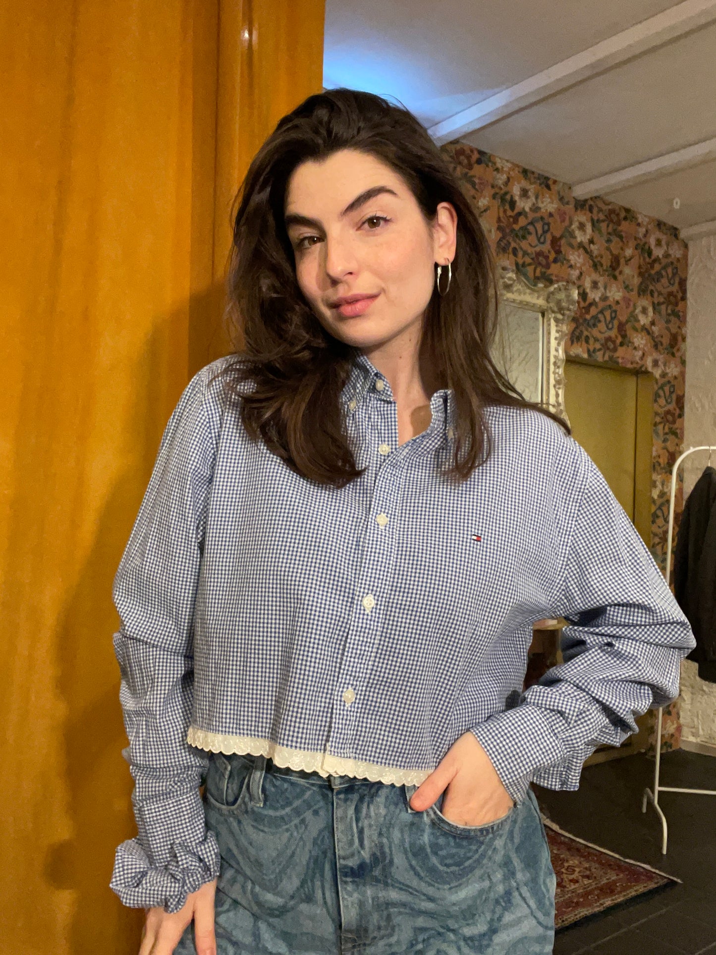 ROXY | Upcycled top & scrunchie - M