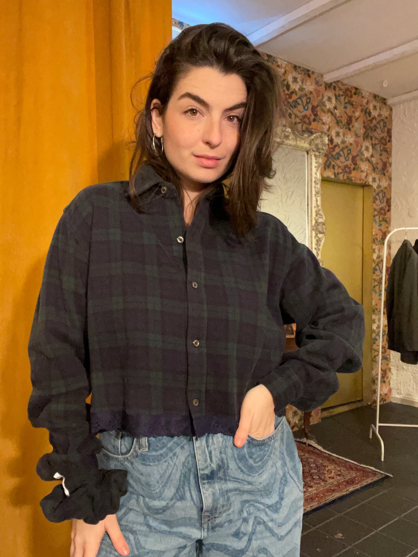 ROXY | Upcycled top & scrunchie - L