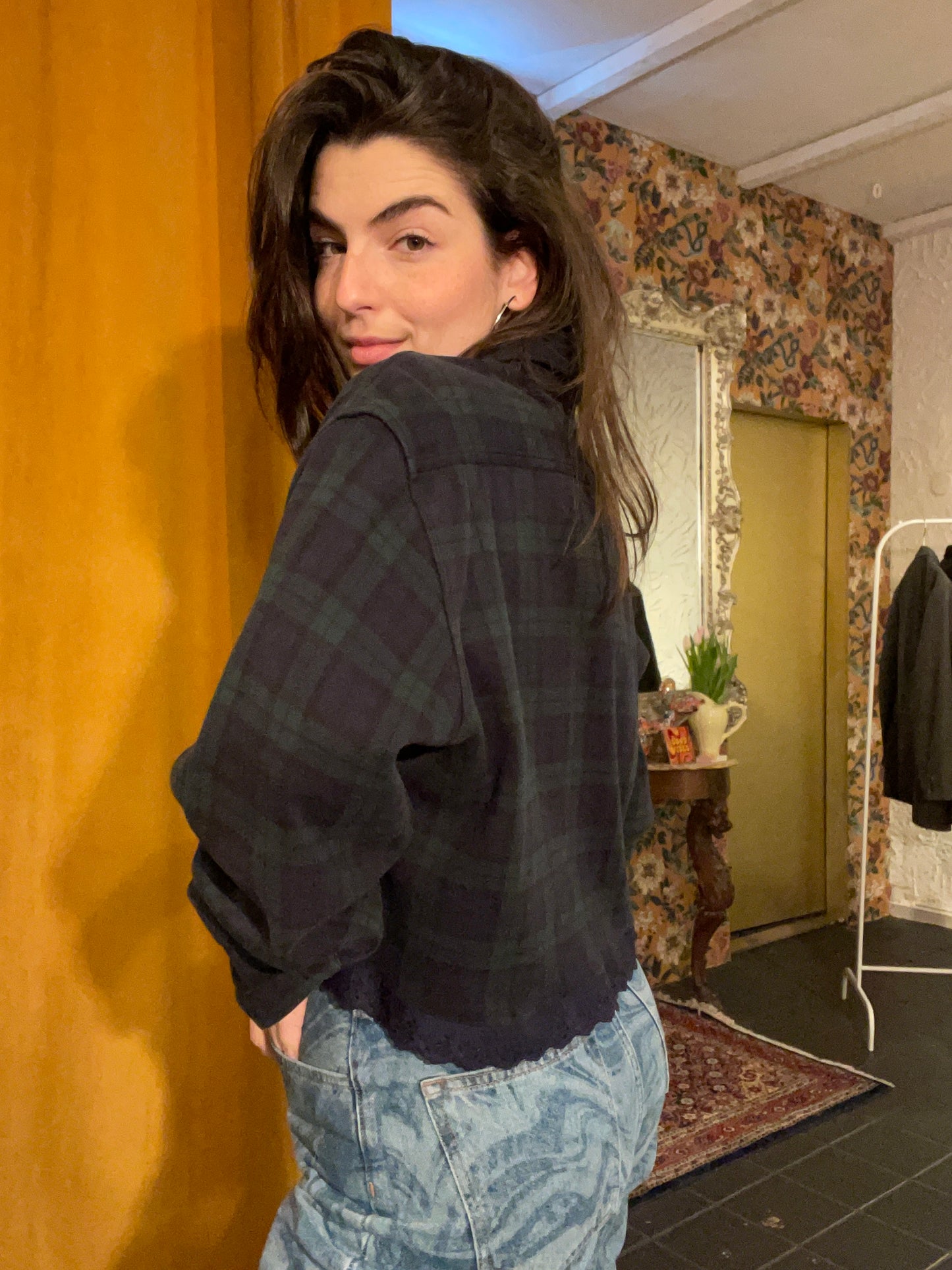 ROXY | Upcycled top & scrunchie - L