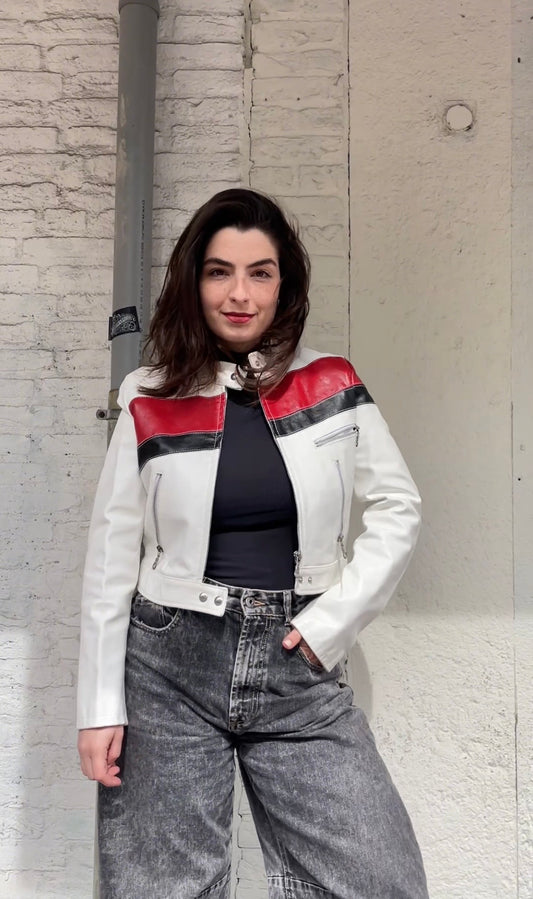 Leren jack Stella - S