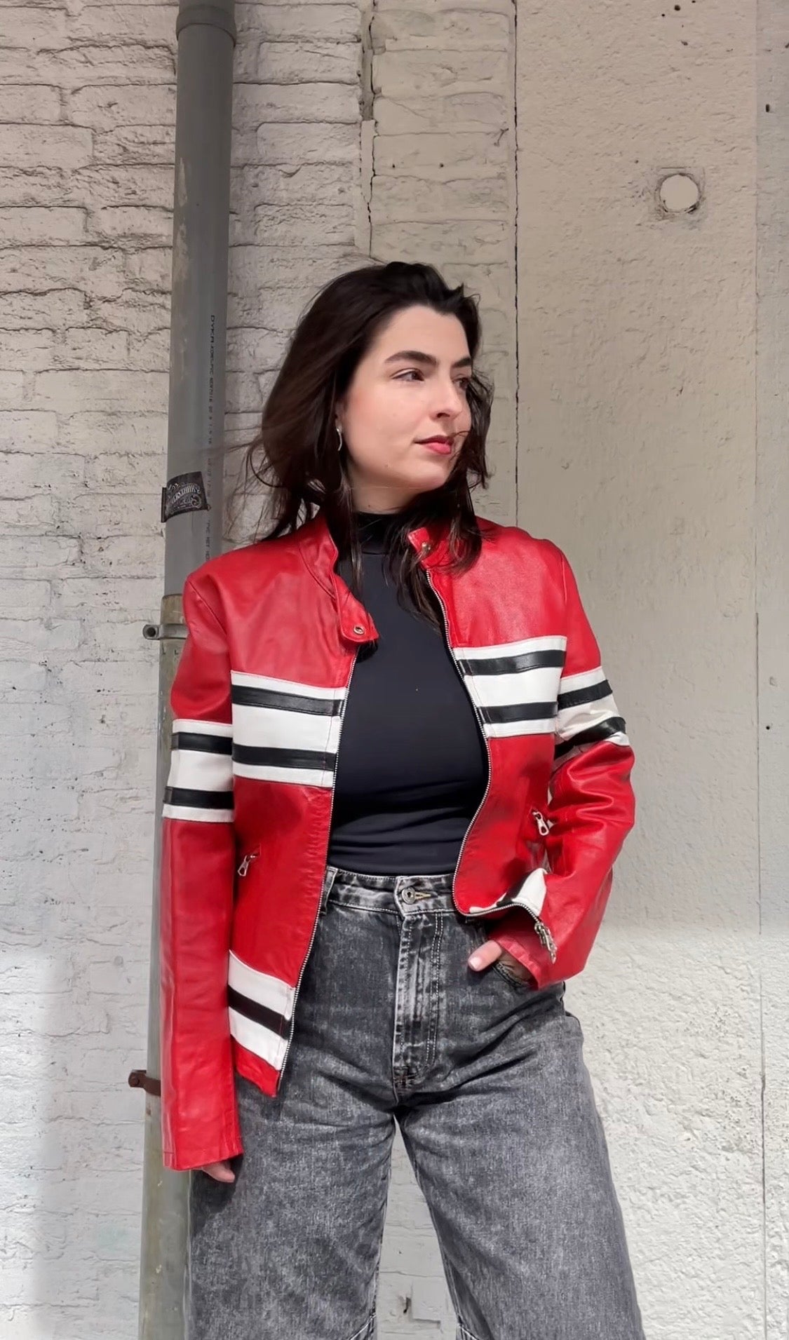 Leren jack Robin - M