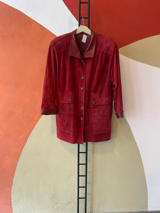 Vintage leren jas (M/L)