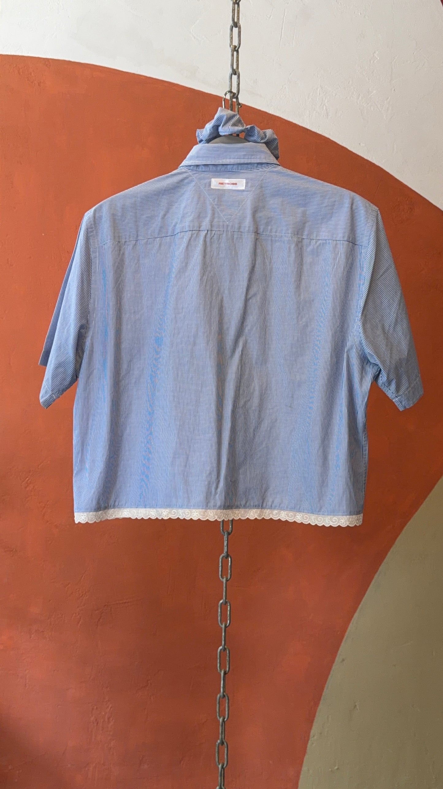 ROXY Raven | Upcycled top & scrunchie - L