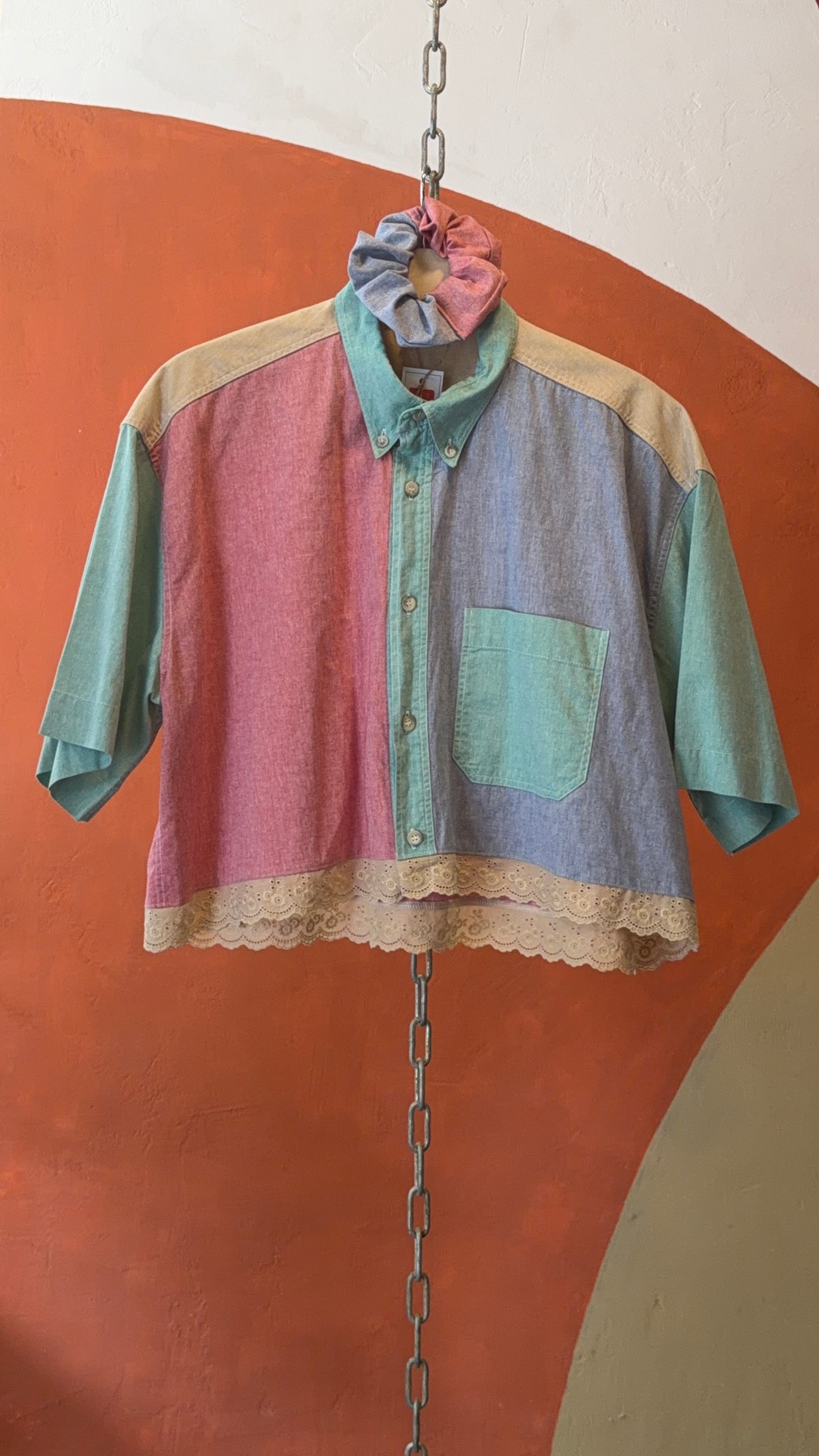 ROXY Róisín | Upcycled top & scrunchie - L