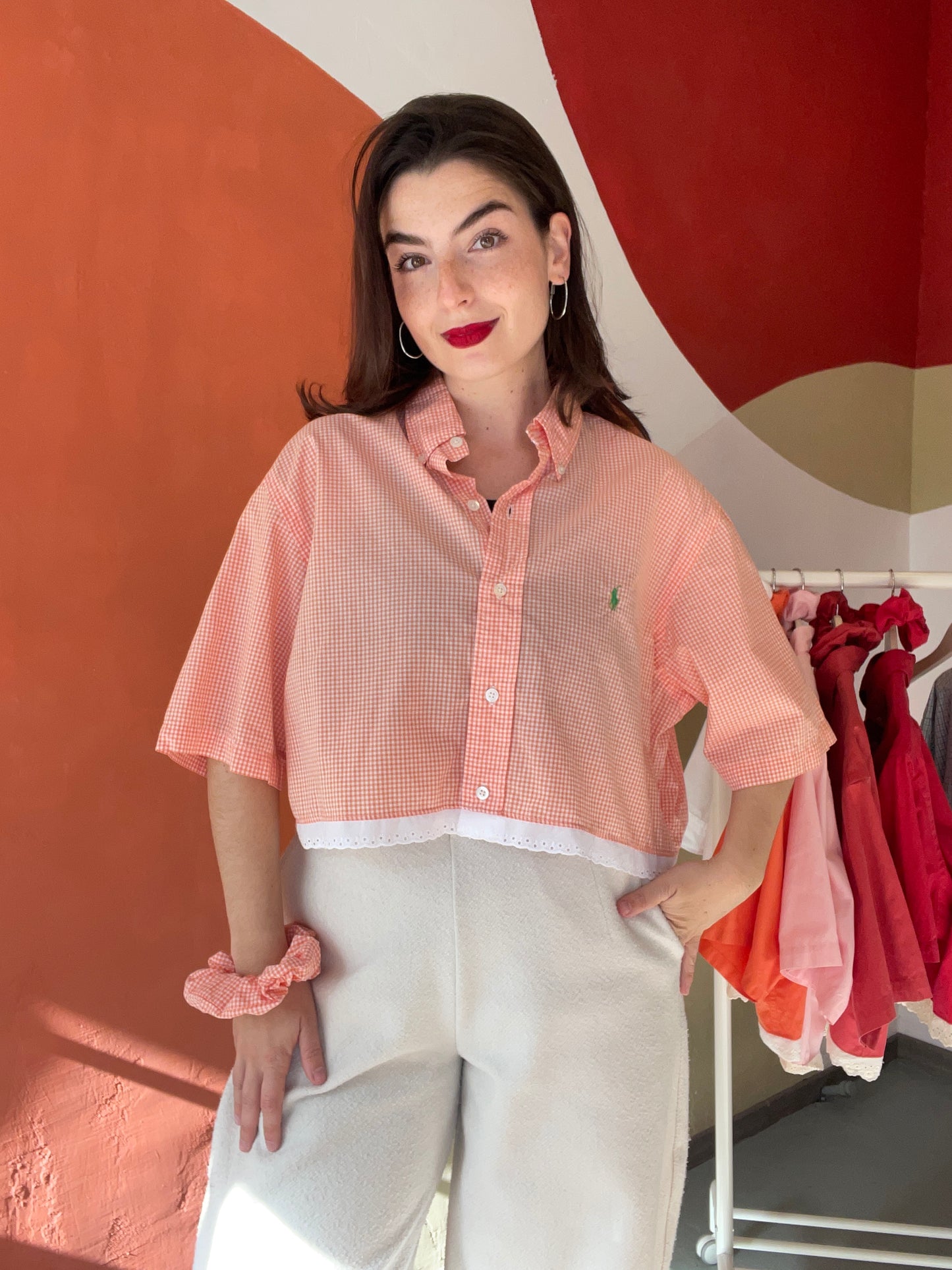 ROXY | Upcycled top & scrunchie - L