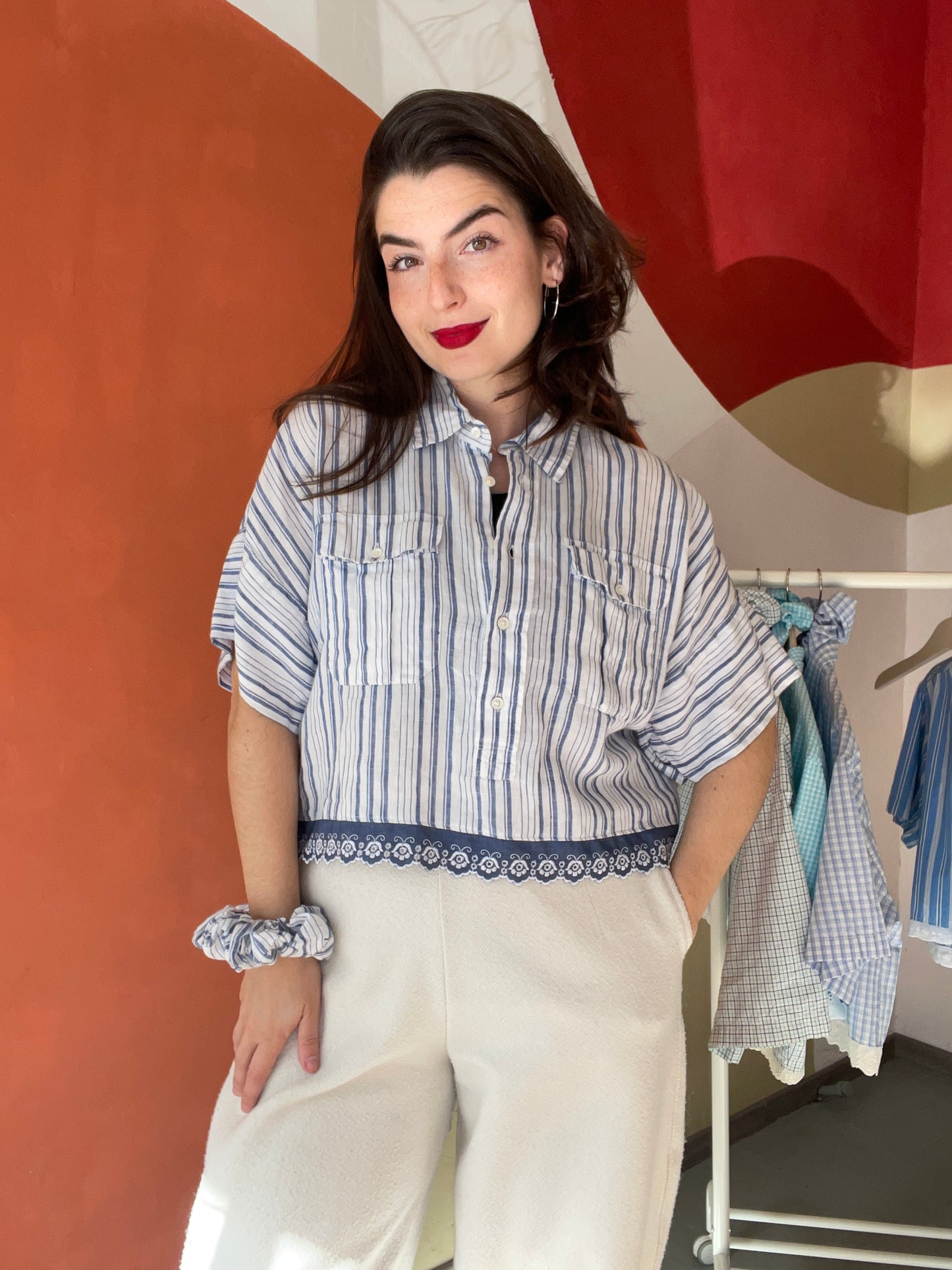 ROXY | Upcycled top & scrunchie - XL