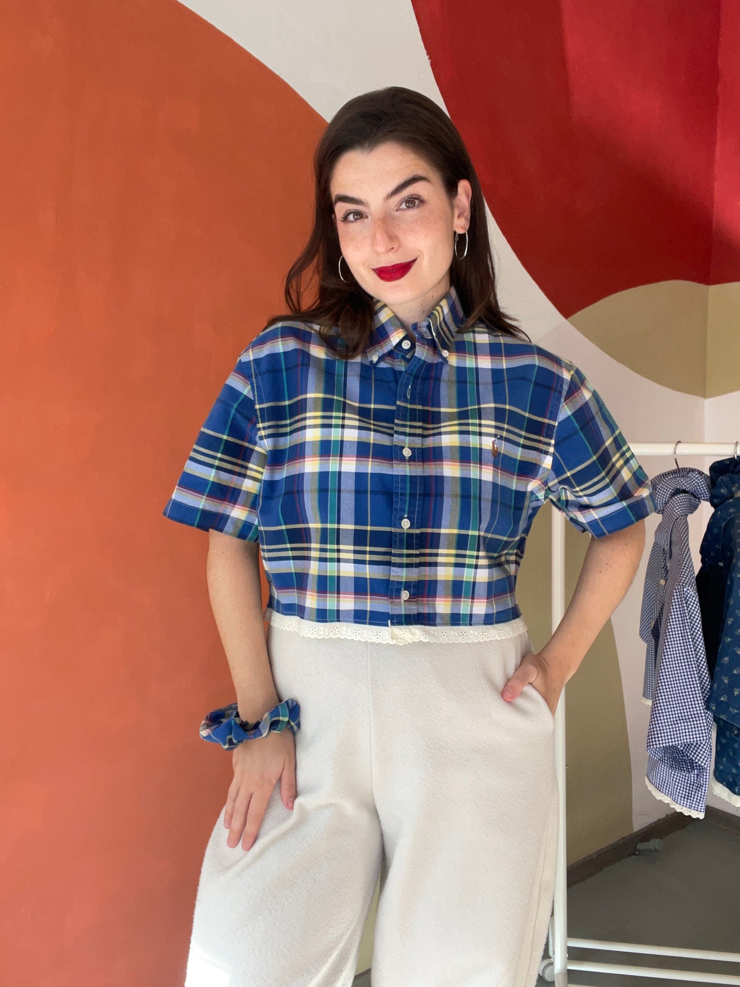 ROXY | Upcycled top & scrunchie - L